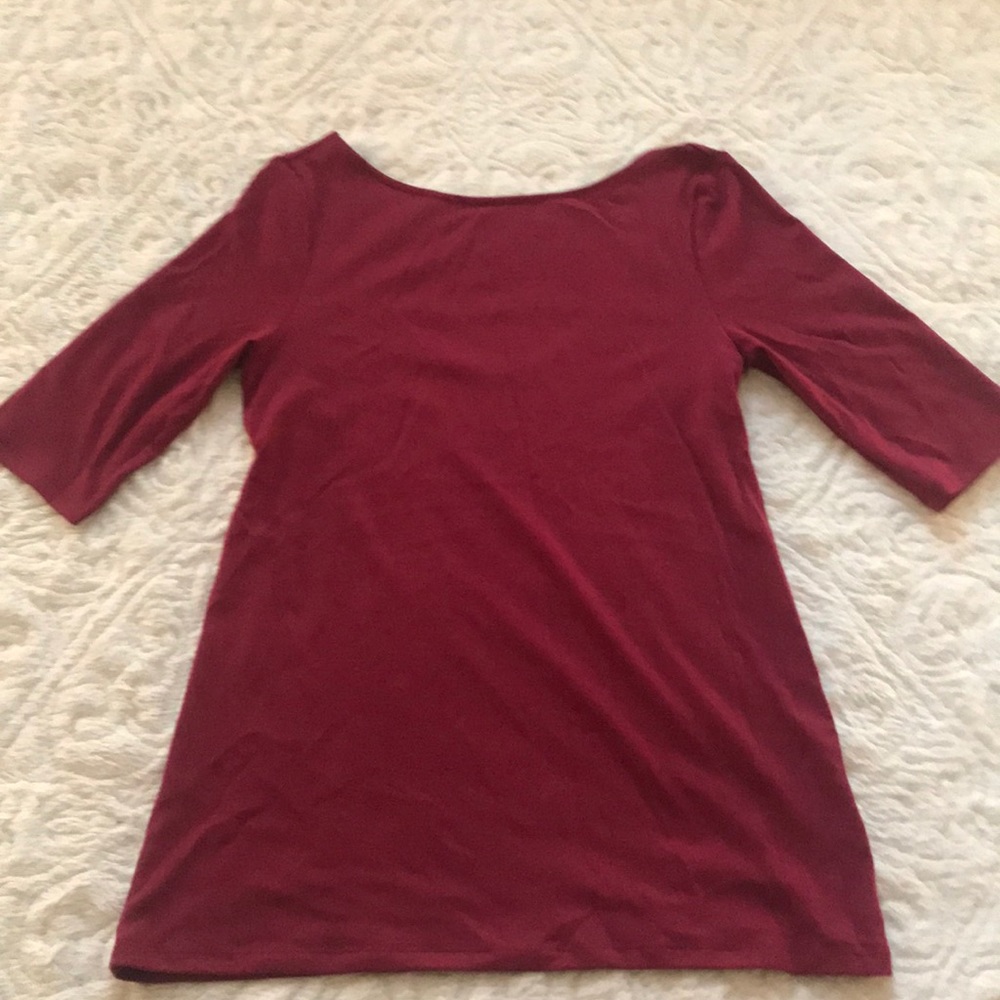 Scoop back shirt